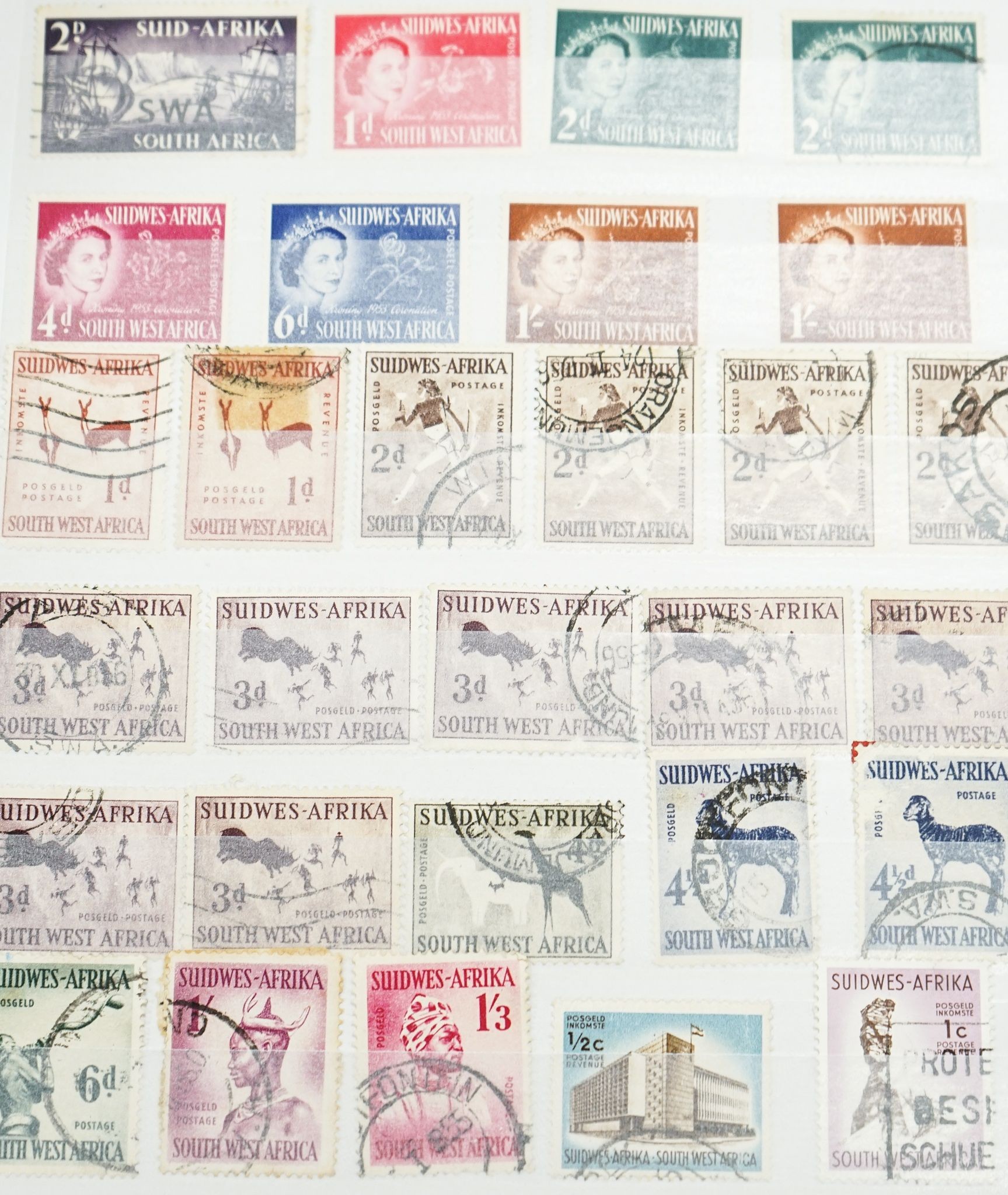 World stamps in stock books Great Britain from GVI onwards, Germany, British commonwealth, British Africa
